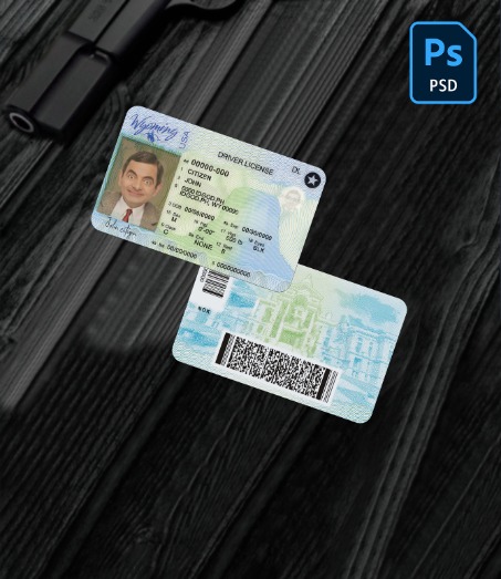 USA Wyoming state driving license (2020 – present) PSD